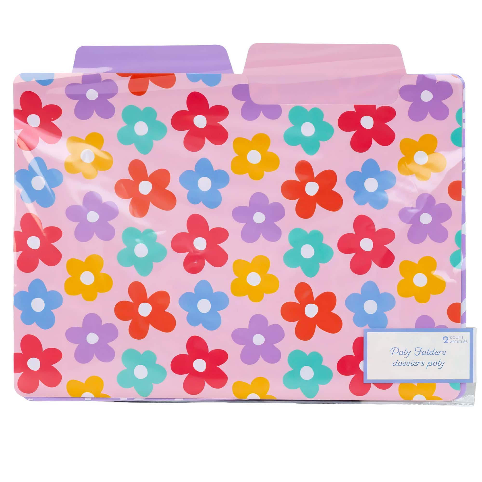 Floral 2-Pack Poly Folder Set